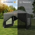 thumbnail image 6 of Aiho 10'x10' Pop-up Canopy Tent with 4 Removable Sidewalls for Patio - Black, 6 of 10