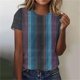 thumbnail image 2 of Tops de Ajuste Suelto para las Mujeres Sudadera Casual Impresa Manga Corta Cuello Redondo Superior, Poliéster, 2 of 4