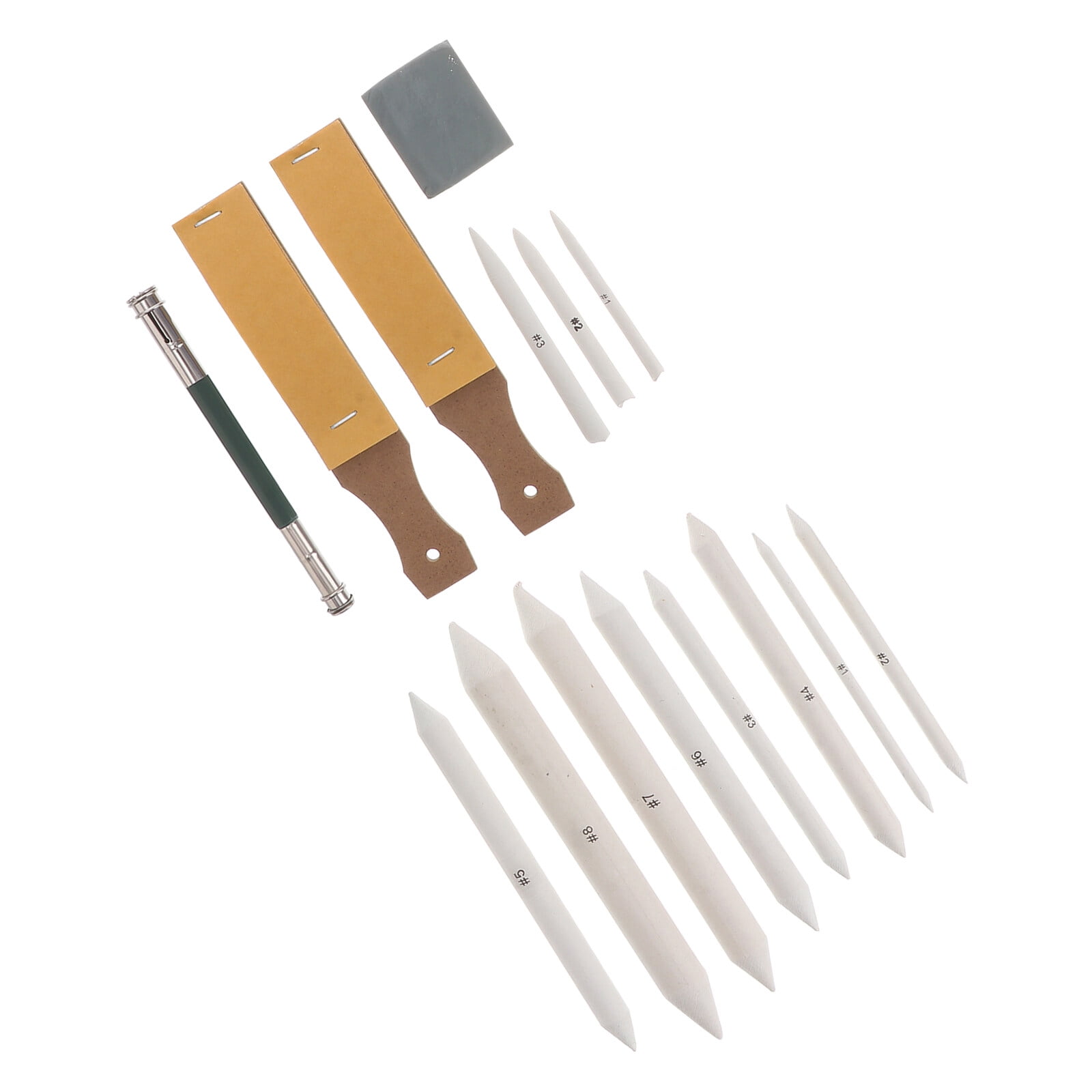 23 Pcs Stumps and Tortillions Set Sandpaper Pencil Sharpener Pointer