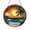 Acrylic 3.5 Inch, variant on Island Sunset Glass Ornament Window Decor, Tropical Landscape Hanging Art, Relaxing Home Decoration