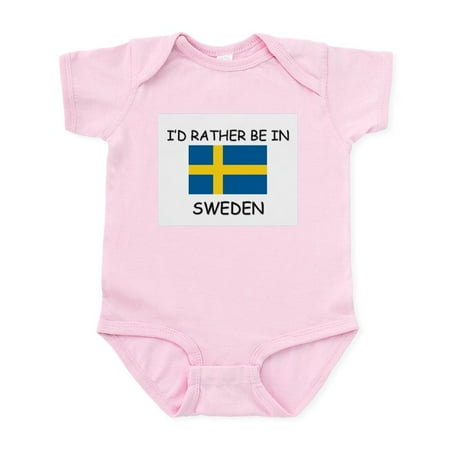 

CafePress - I d Rather Be In Sweden Infant Bodysuit - Baby Light Bodysuit Size Newborn - 24 Months