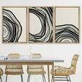thumbnail image 3 of PixonSign Framed Canvas Print Wall Art Set Geometric Black Spiral Ring Circle Landscape Abstract Shapes Illustrations Modern Art Boho Decorative for Living Room, Bedroom, Office - 24"x36"x3 NATURAL, 3 of 5