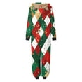 thumbnail image 6 of Odeerbi Christmas Onesie Pajamas for Family Holiday Sleep Jumpsuit Long Sleeve Family Christmas Pajamas Matching Sets Mom Parent Child Outfit Printed Loungewear Sleepwear Xmas PJs Set Red, 6 of 7