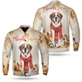 thumbnail image 3 of Happy Thanksgiving Saint Bernard with Turkey Pumpkins Autumn Vibes All Over Print 3D Baseball Jacket St Dog Lover Bomber Jacket Softball - 12018, 3 of 6