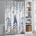thumbnail image 3 of Blue Ocean Gnome Fabric Shower Curtain Marine Life Eucalyptus Leaves Washable Shower Curtains for Bathroom, Waterproof Bath Curtain with Hooks Home Decor 36x72in, 3 of 8