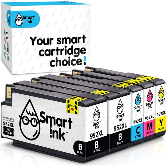 Smart Ink Cartouche d'Encre Compatible pour HP 952 XL 952XL (2 Cartouches Noir & C/M/Y 5) à Utiliser avec le Jet de Bureau 8702