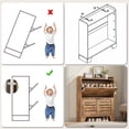 thumbnail image 2 of Armoire à Chaussures à Porte à Deux Couches en Panneau de Particules 1, 2 of 9