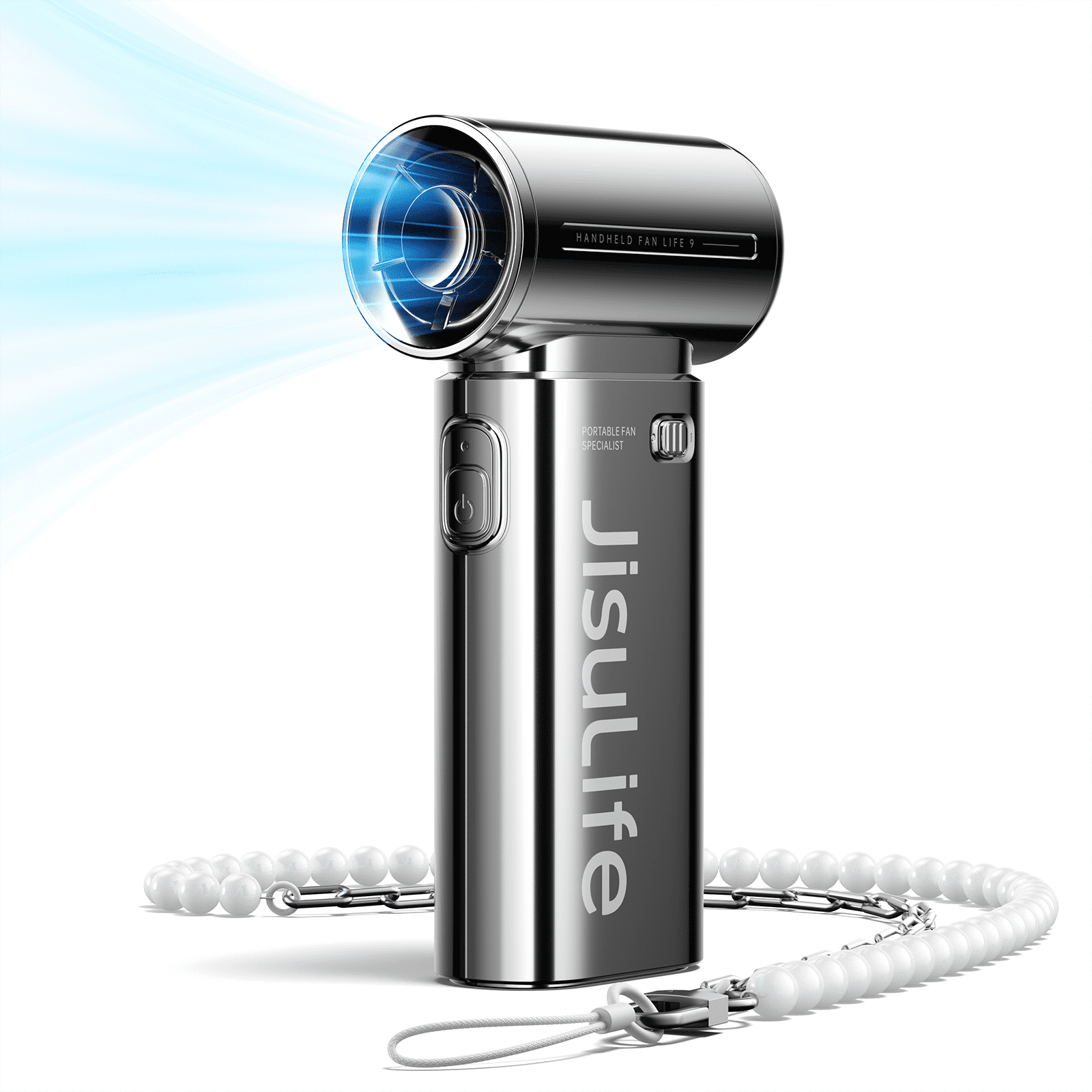 JISULIFE Portable Handheld Fan Ultra2, 9000mAh Max 25 Hrs, 5 IN 1