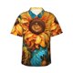 thumbnail image 1 of Fotbe Deep Yellow Colorful Sunflower Camisa Hawaiana para Hombre Unisex – Camisa Casual de Verano con Botones de Manga Corta de Algodón y Lino,Medium, 1 of 7