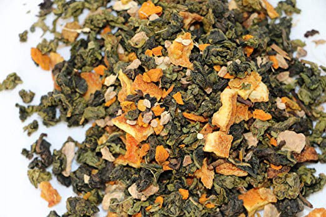 Itrix Tea Chinese Citrus Turmeric Oolong Loose Leaf Tea, 1 lb Bag (16 oz), Anti-Inflammatory & Metabolism Support, Energy Booster, Orange & Ginger Flavor - 16 oz