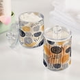 thumbnail image 5 of 2 Pack Circle and Dot Doodle Qtip Holder Dispenser Clear Plastic Storage Apothecary Jars for Cotton Swabs Balls Pads Floss, 5 of 7