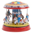 thumbnail image 4 of Caballo de carrusel de cuerda, juguete retro hecho a mano, interesante caballo de carrusel giratorio, juguetes de relojería para decoración de regalos de cumpleaños, 4 of 14