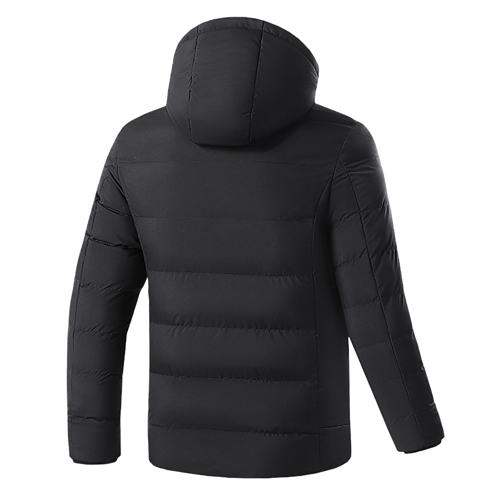 ZRGHAOYLQ Heated Jackets Men Women Waterproof Outdoor Hiking Outerwear 15 Heating Area Electric Heated Jacket Skiing Thermal Hooded Heated Clothing Solid Color Full Zip Winter Coats with Hood