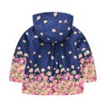 thumbnail image 3 of YUANxueke Girls Hoodie Windbreaker Printed Full Zip Jackets Casual Outdoor Fashion Windproof Jacket with Pockets,Blue,3-4 Years, 3 of 8