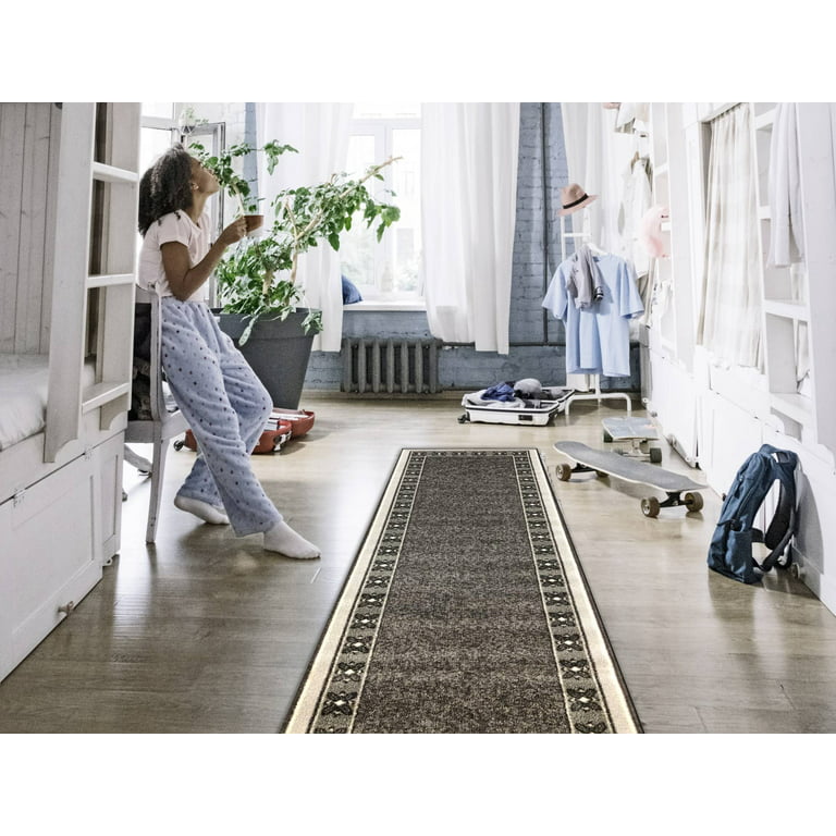 Carpet Runner Rug for Long Wide Hallways With Non Slip Skid 