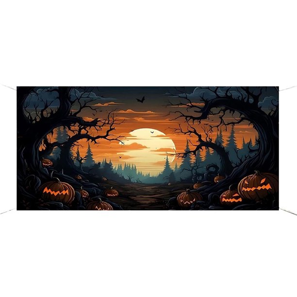 Banner para Puerta Garaje Halloween 123234567 (max)