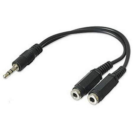 3.5 mm Stereo Headphone Splitter Male to Female Dual Stereo Audio Adapter (Best 3.5 Mm Audio Cable)