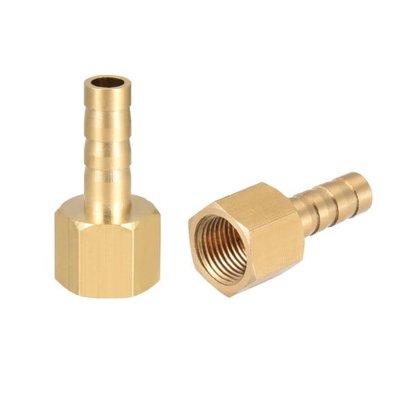 Brass Barb Hose Fitting Connector Adapter 6mm Barbedx1/8 G Female Pipe 2pcs