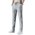 thumbnail image 2 of BRDFRL Glidepants for Men – Unisex Quick Dry Pull-On Stretch Pants with Adjustable Elastic, Lightweight & Breathable, Perfect for Running and Hiking Light Gray XL, 2 of 4