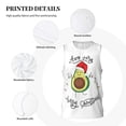 thumbnail image 3 of Xecao Avocado Merry Christmas print basketball shirt for both men and women, a unisex basketball jersey perfect for theme parties-Small, 3 of 6