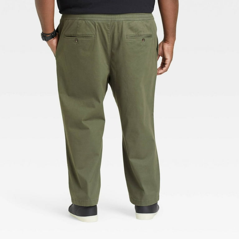 Goodfellow & Co Big & Tall Slim Chino With Hidden Expandable Waist Pants, Paris Green, 44x32