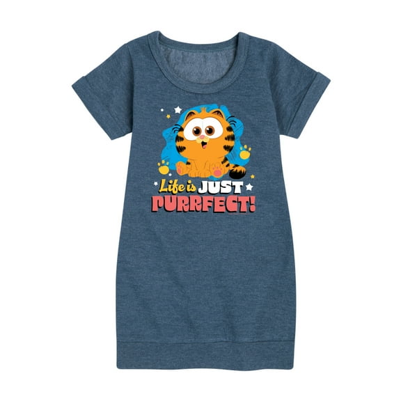 Garfield - Life Is Just Purrfect - Toddler & Youth Girls Fleece Dress