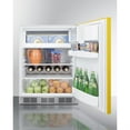 thumbnail image 5 of ADA height 24" refrigerator-freezer for residential use with saffron gold door, stainless steel handle, and white cabinet, 5 of 5