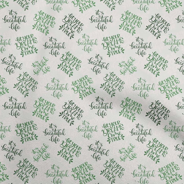 oneOone Cotton Poplin Pear Green Fabric Text Sewing Craft Projects Fabric Prints By Yard 56 Inch Wide