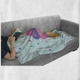 thumbnail image 6 of Cupcake Soft Flannel Fleece Throw Blanket, Unicorn Cake with Fairy Rainbow Horn over It with Stars and Dots Girls Fantasy, Cozy Plush for Indoor and Outdoor Use, 60" x 80", Multicolor, by Ambesonne, 6 of 6