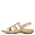 thumbnail image 2 of Vionic Amber - Women's Adjustable Slide Sandal Rose Gold Met Linen - 8 Medium, 2 of 15
