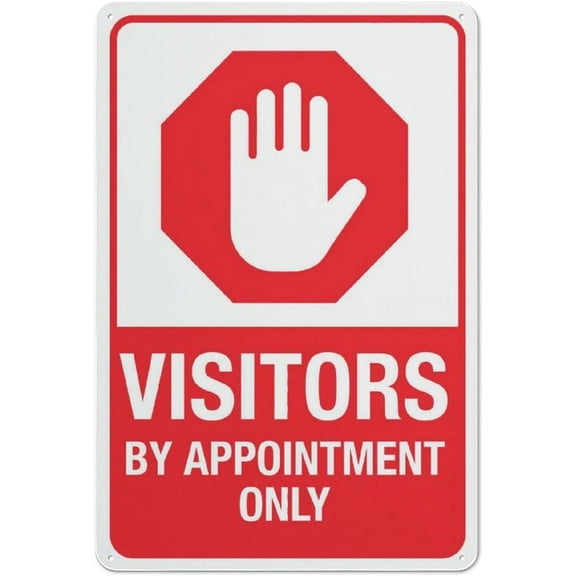 Visitors Farm Biosecurity Plan In Place Stop Sign 12X8 Inch Tin Sign Great For Garden And Yard Wall Decor