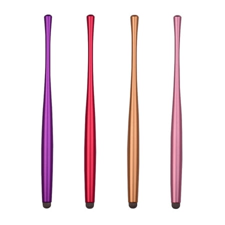 Capacitive Stylus Pens with Nanofiber Tips Slim Waist Metal Sensitive TouchScreen Pens for Writing Drawing Playing Combo 4pcs