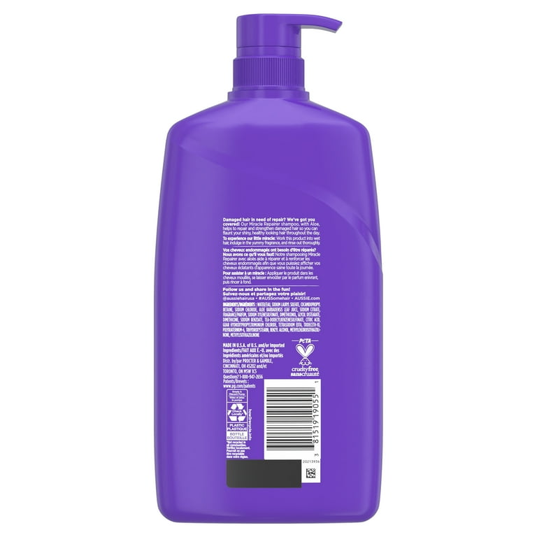 Aussie Miracle Repairer Shampoo with Aloe for All Hair Types