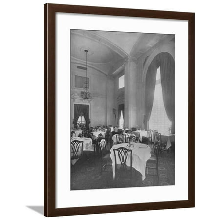 Corner Of Main Dining Room Showing Fine Colonial Detail Roosevelt Hotel New York City 1924 Framed Print Wall Art