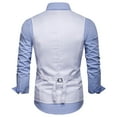 thumbnail image 4 of GaThRRgYP Men's Outwear Blouse onfor $10,Men Vest V-Neck Sleeveless Single-Breasted Jacket Business Waistcoat, 4 of 5