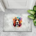thumbnail image 4 of Watercolor Drip Basset Hound Pop Art Colorful Portrait Artwork Doormat Bassets Dog Breed Lovers Gifts Idea Indoor Outdoor Welcome Mat - 01009, 4 of 5