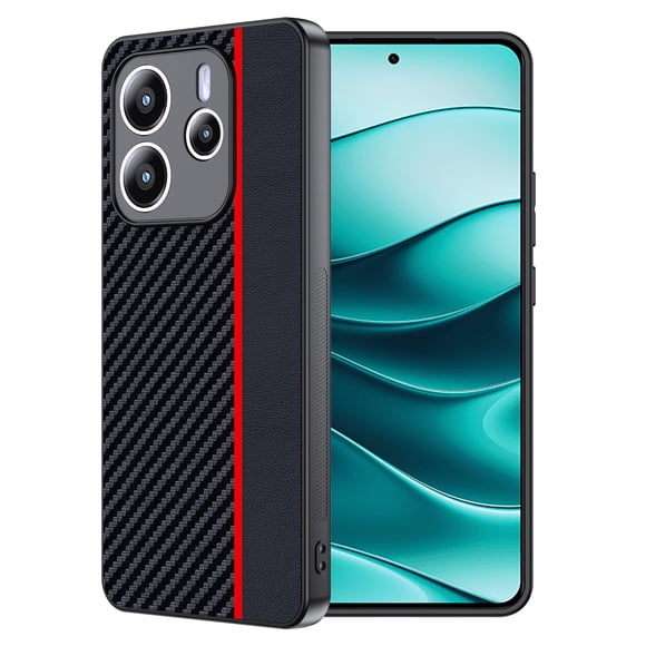 Funda Suttkue Redmi Note 14 5G de PC con fibra de carbono