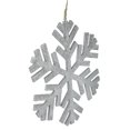 thumbnail image 3 of Northlight Glitter Drenched Wooden Snowflake Christmas Ornament - 11.75" - Silver Tone, 3 of 5