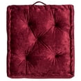 thumbnail image 2 of SAFAVIEH Belia Solid Floor Pillow, 19" x 19", Burgundy, 2 of 9