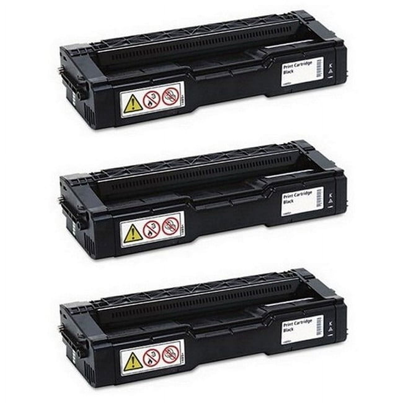 PrinterDash Compatible with Lanier SP-C250DN/SP-C250SF/SP-C260DNW/SP-C260SFNW/SP-C261DNW/SP-C261SFNW Black Toner Cartridge (3/PK-2300 Page Yield) (TYPE C250A) (407539_3PK)