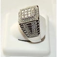 thumbnail image 4 of Silver & Stone Jewels 3.00 Ct Round Cut Cubic Zirconia Men Pinky Band Ring In 14K White Gold Plated, 4 of 4