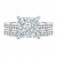 thumbnail image 2 of Silvago Jewel Stunning Round Cut Bridal Diamond Ring - 1.1 Ct Lab-Created Simulated Diamond - Beautifully Crafted 14K White Gold Plated - Perfect for Engagements and Anniversaries - Gift for Her, 2 of 3