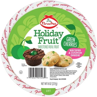 Sunripe Candied Green Cherries Fruit, Kosher, 8 Oz. - Walmart.com
