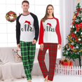 thumbnail image 2 of Pijama navideño a juego para pareja, conjunto de pijamas verdes, sombrero de Navidad, Mr & Mrs. Loungwear, 2 of 4