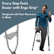 Ergo Grip Comfortable Crutch Hand Grips 2 Pieces Set, Orthotic Ergonomic Crutch Grips