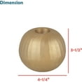 thumbnail image 3 of Aspen Creative 17007-21-2, Brass Plated Aluminum Candle Holder, 4-1/4" D x 3-1/2" H, Set Of 2, 3 of 3