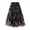 Black*, variant on RUTAYY Women's Mesh Skirt High Waist A-Line Flowers Prints Dance Party Soft Comfortable Daily Wear Fashion Playful Midi Skirt