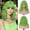 I-Green, variant on Phocas 12inch Short Bob Wigs for Women Wavy Wig Synthetic Black Wig with Bangs