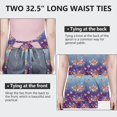 thumbnail image 6 of Pioneer Flower Floral Print Pattern Apron for Women and Men, Cotton Linen Waterproof with Pockets, Adjustable, 33x27 Inch for Kitchen, Gardening, BBQ, Salon, 6 of 6