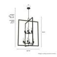 thumbnail image 5 of Hunter - Woodburn 12-light Noble Bronze, Extra Large Pendant Light, Dimmable, Modern Style, Rectangle Shaped, for Bedrooms, Dining, Living Rooms - 19860, 5 of 6